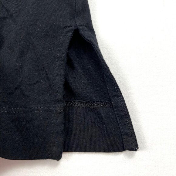 Lauren Ralph Lauren Black Tunic Blouse Notch Collar 3/4 Sleeves M Green Label - Picture 4 of 10